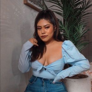 Cropped Puff Sleeve Top